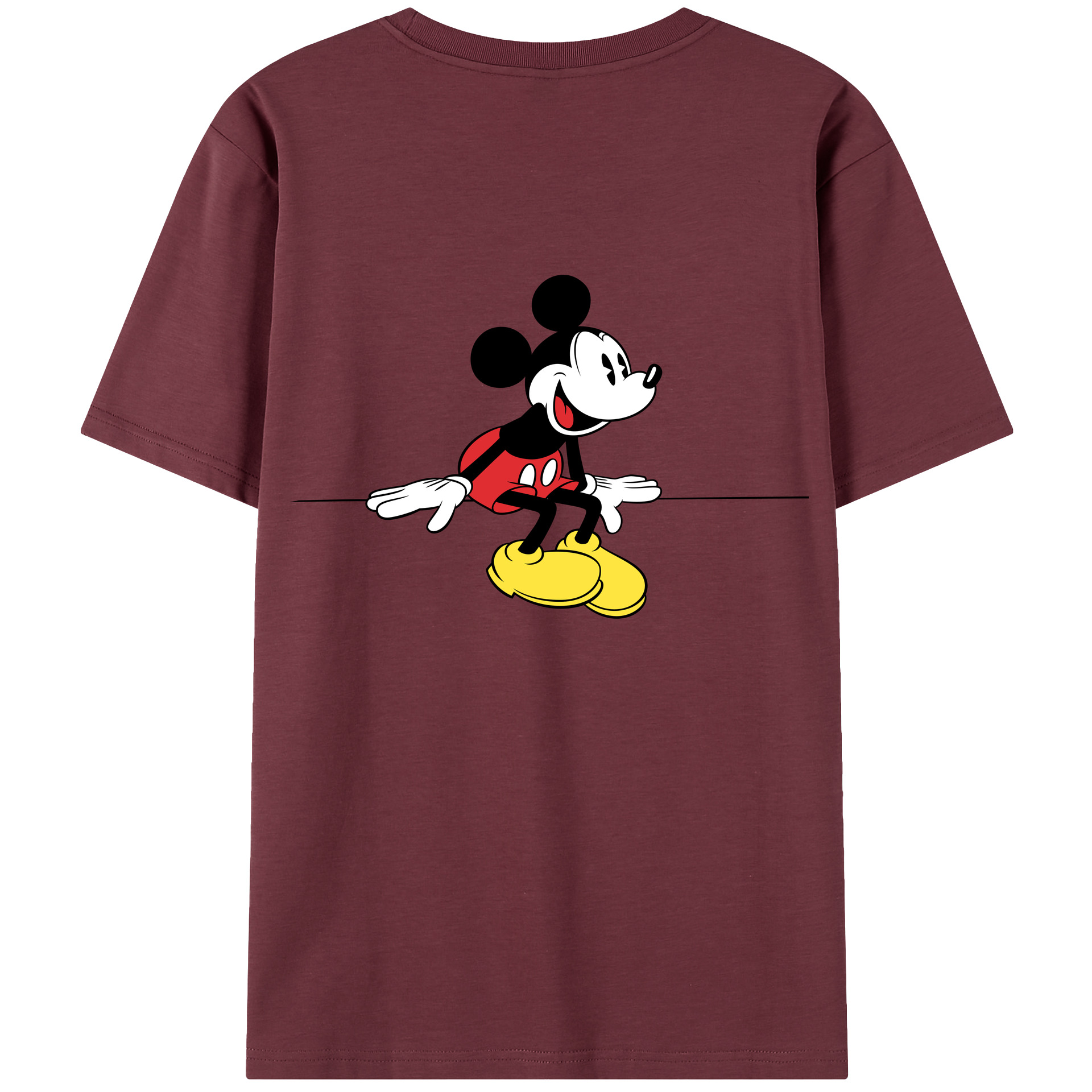 （画像用） ミッキーマウス Mickey Mouse 綿100％半袖Tシャツ（背面プリント）